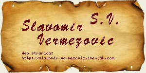 Slavomir Vermezović vizit kartica